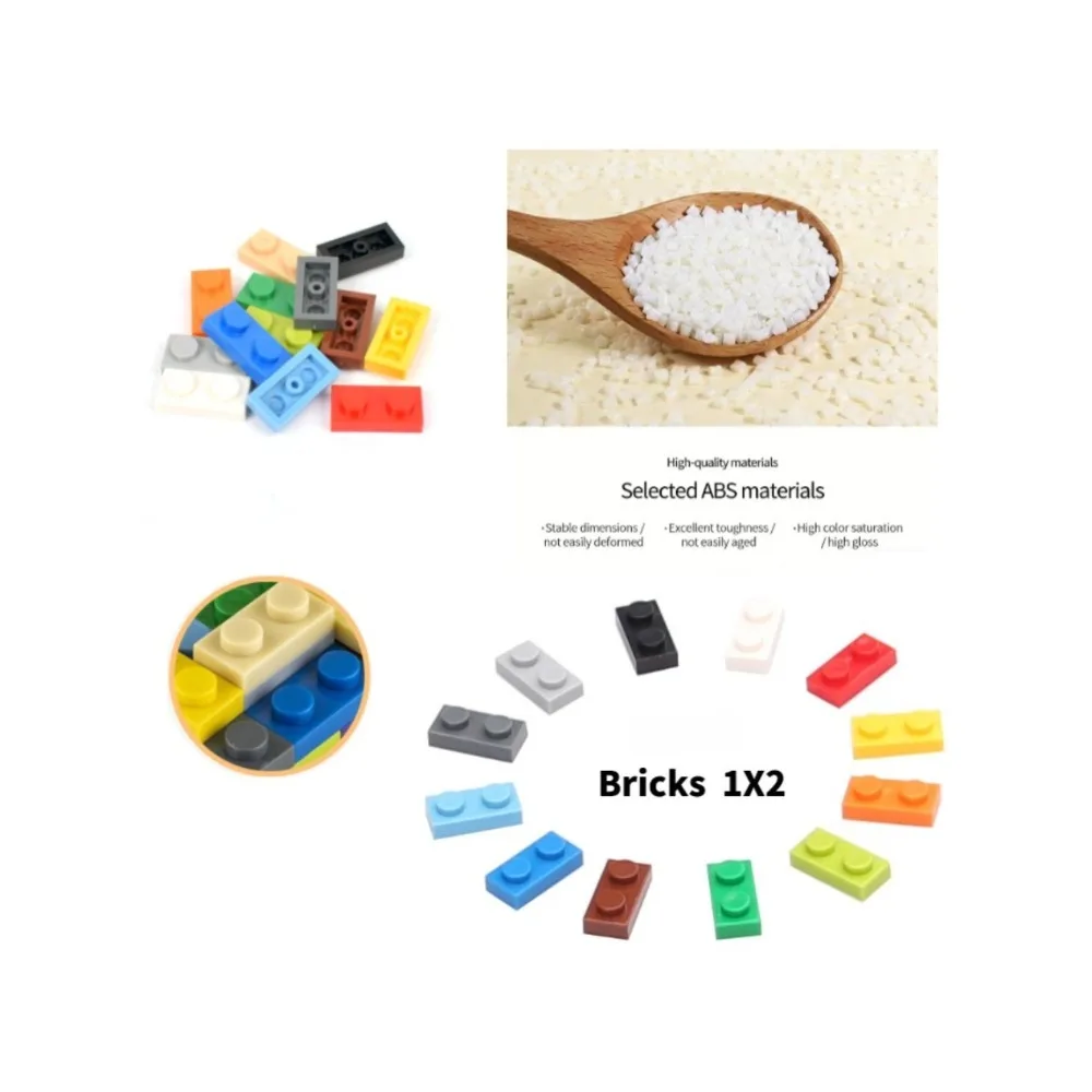 MOC Small Particle Technology 1×2 Dot Matrix Design Suitable for DIY Assembly Puzzle Building Block Toys or Gifts Part