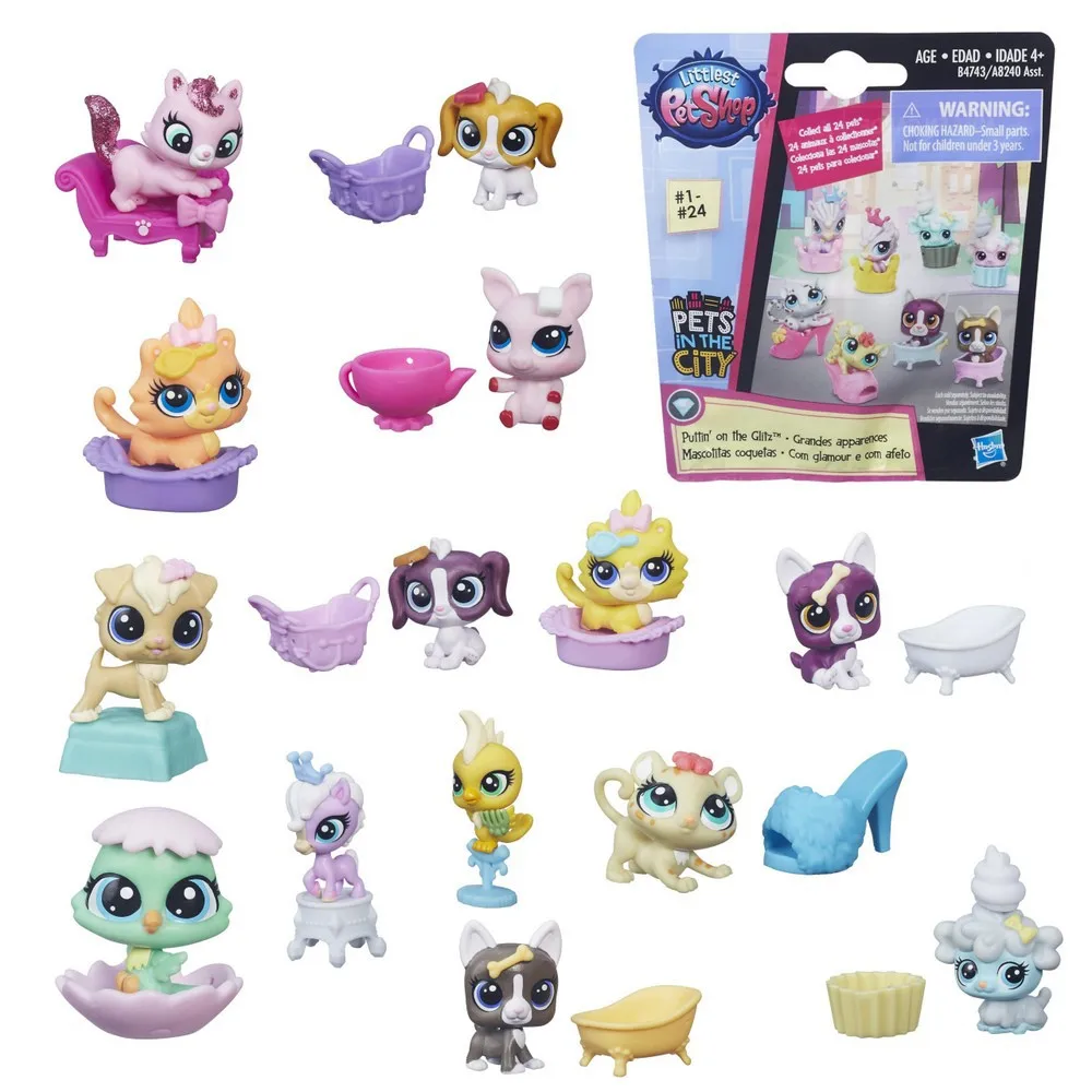 

Hasbro Littlest Pet Shop Cute Animal Model Figure Cat Model Toys LPS Blind Box Collection Ornaments Girl Birthday Gifts