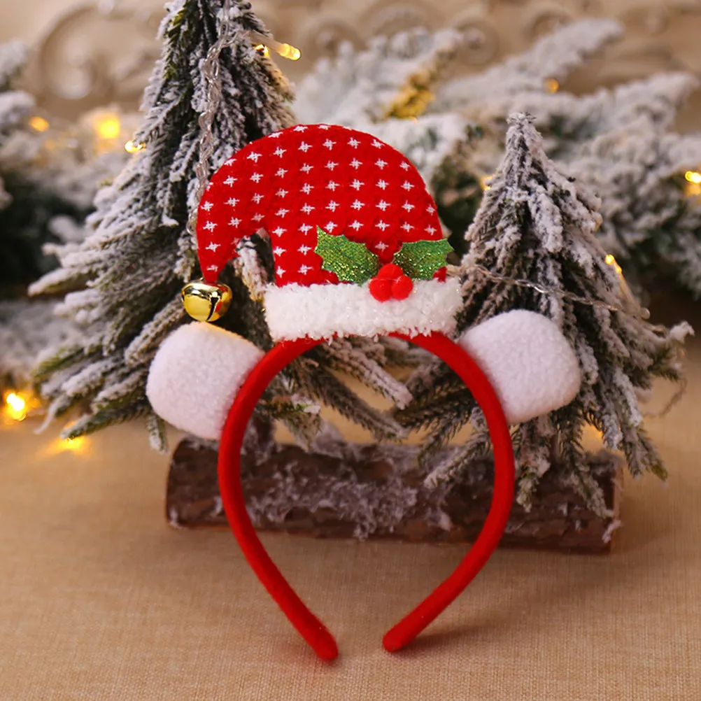 

3Pcs Christmas Headwear Kids Hair Hoop Soft Elastic Festive Costume Accessory Ideal for Christmas Party Easter Carnival New Year