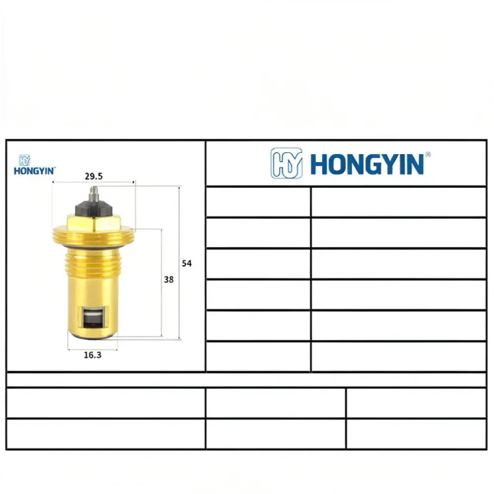 Radiator Valve Insert For Hongyin M35x1.5 Thermostatic Core 1/2 Inch Brass Heating Regulator HVAC Temperature Control Unit