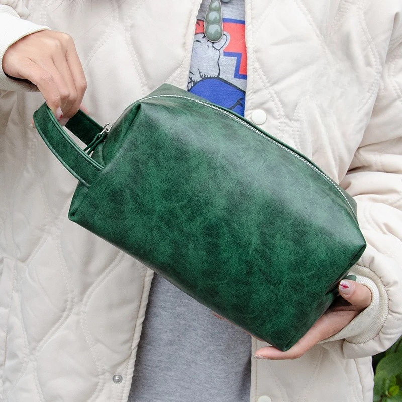 Деловая портативная мужская косметичка из искусственной кожи, дорожный набор, мужская и женская подвесная сумка-тоут для макияжа для мужчин и женщин