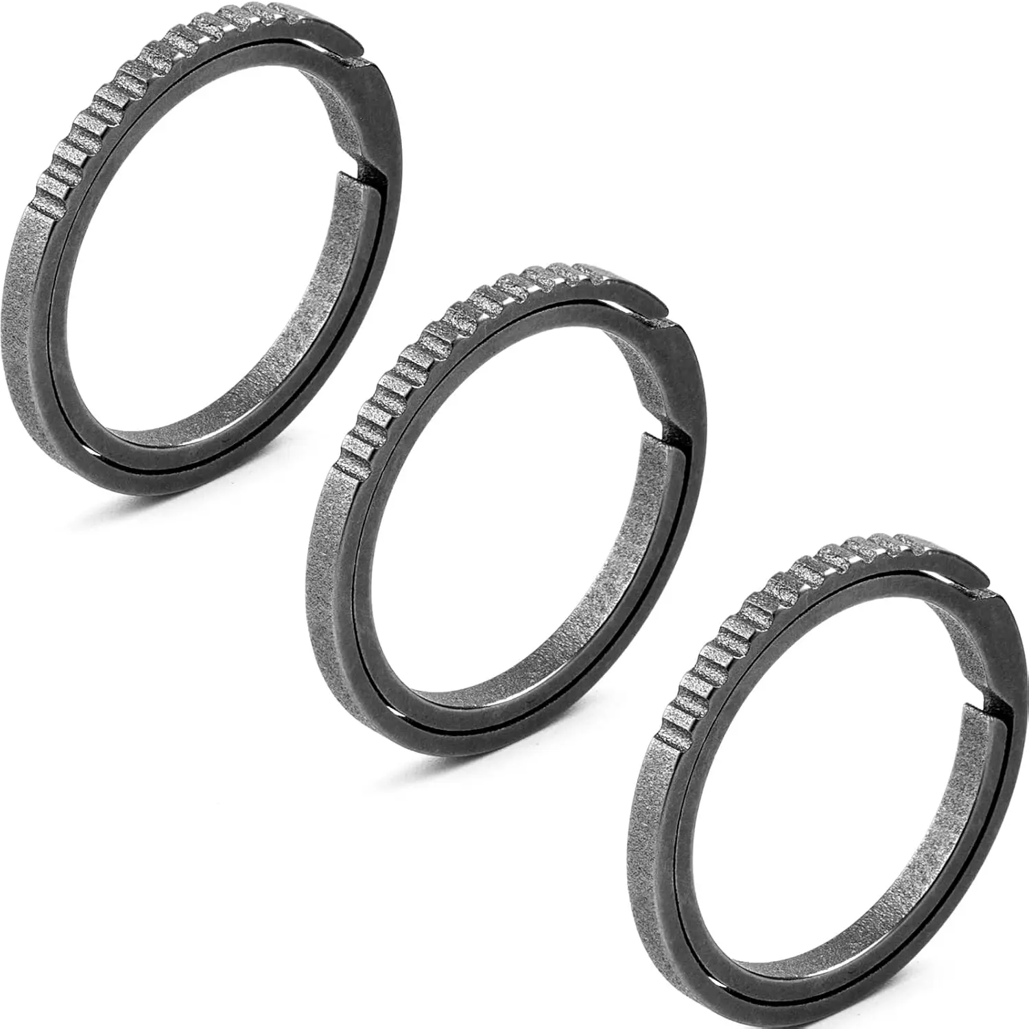 

Small Titanium Side Pushing Keychain Rings, Easy Open Key Chain Ring for Men and Women-0.88 in/3pcs K22