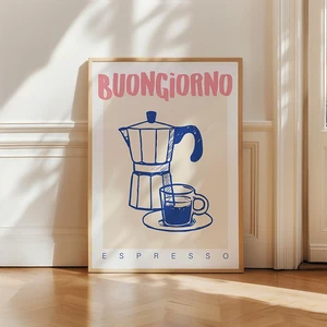 Modern Trendi Retro Vintage Pasta Kopi Espresso Dinding Seni Kanvas Lukisan Poster Gambar untuk Kantor Dapur Dekorasi Rumah 10 poster kantor penjualan terbaik - №