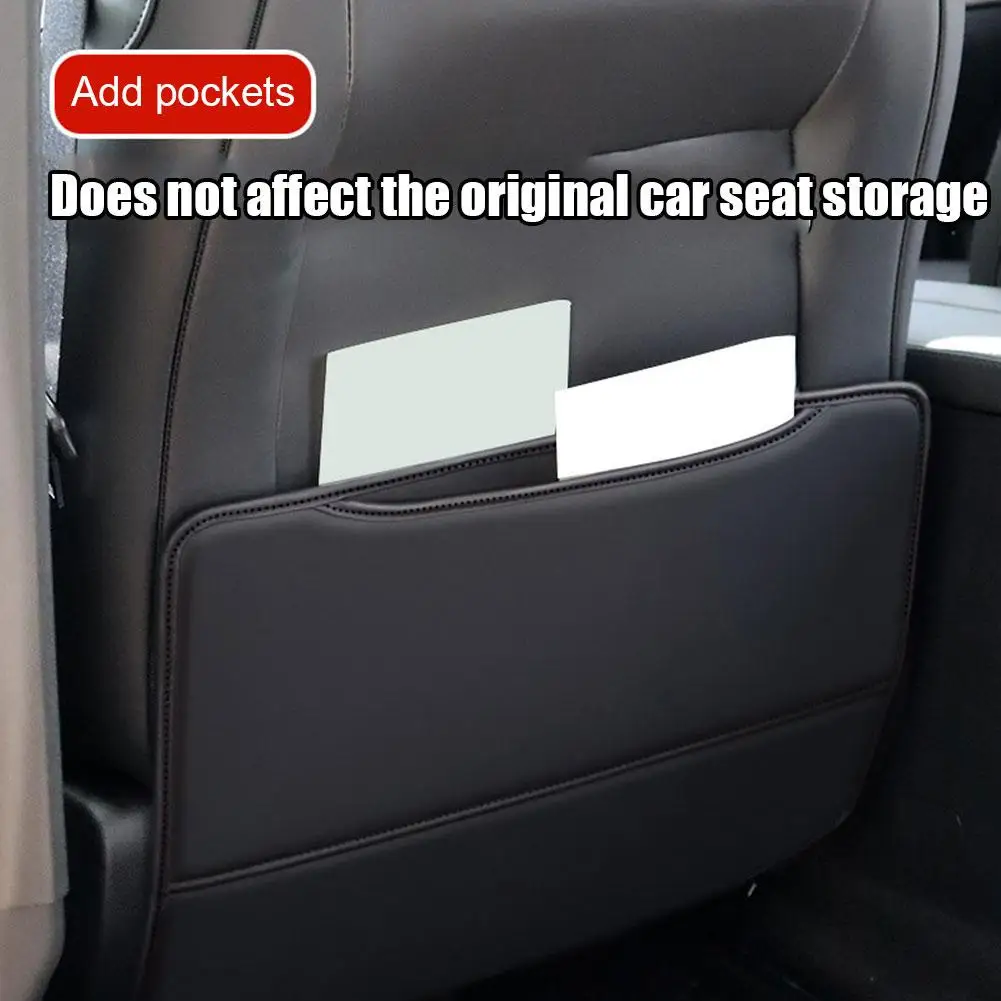 PU Leather Car Seat Kid Protector Anti-Kick Mat Pad Car Seat Back Cover Protector For Kids Children Waterproof Mat storage Bag