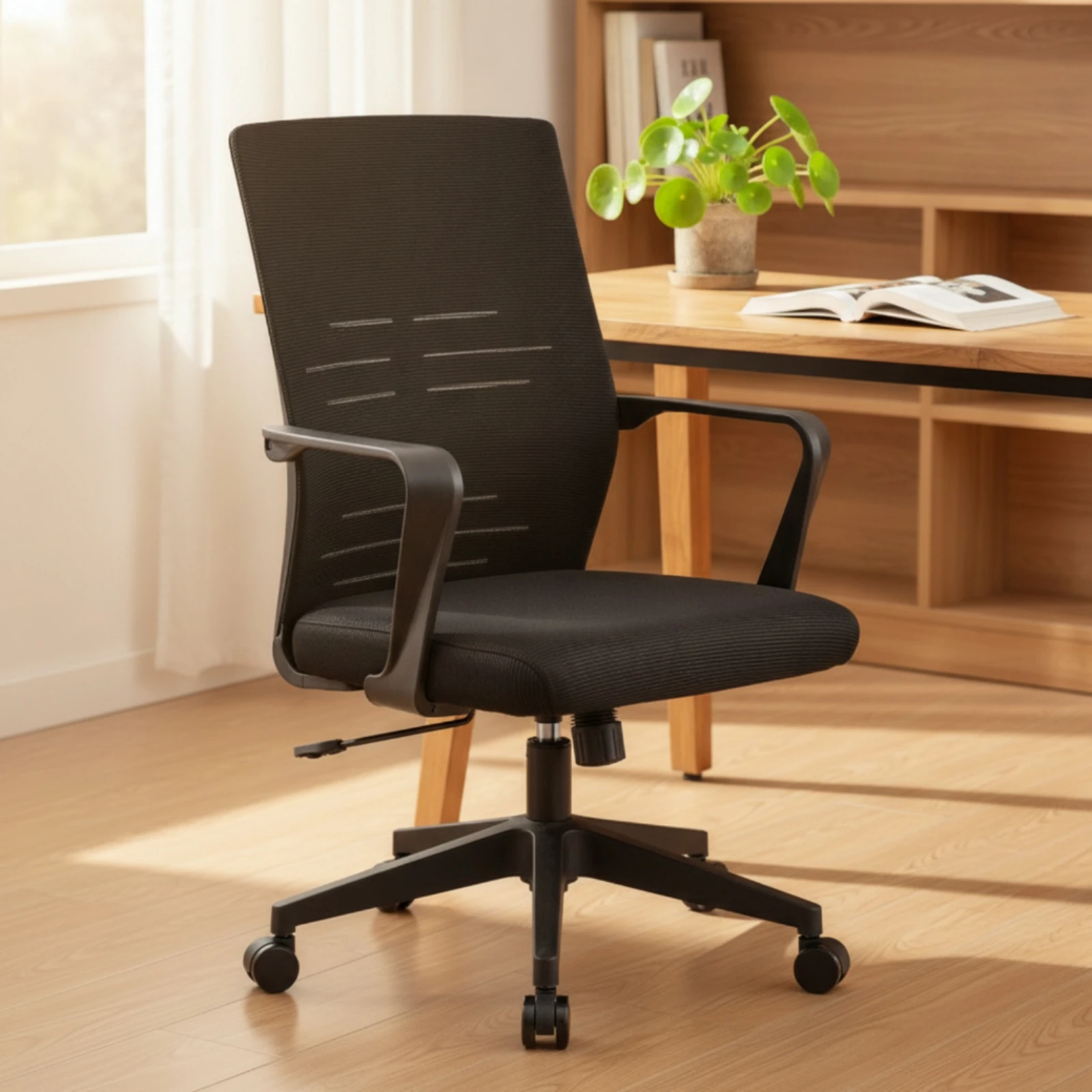 Mesh Office Chair Breathable Computer Chair Rolling Cushioned for Professionals, Study Room