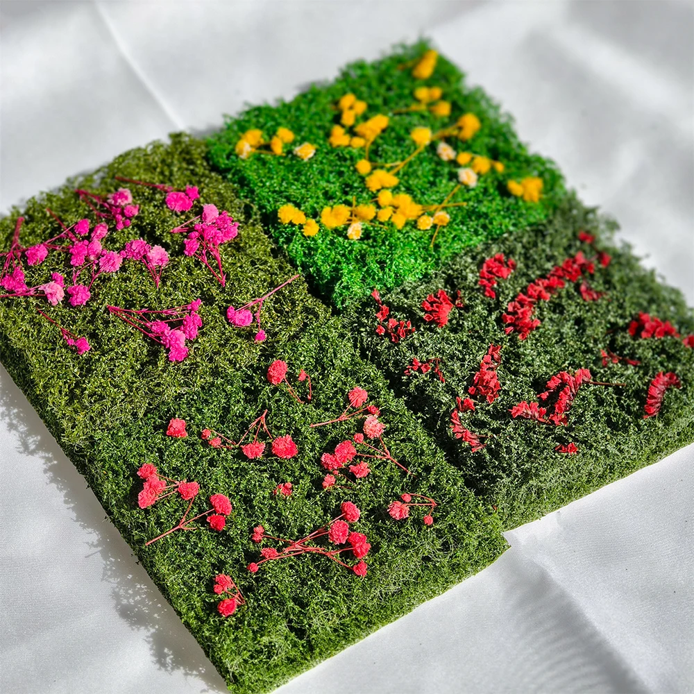 

1Box Miniature Flower Cluster Model Hand Tear Shrubs Simulation Grass Bushes DIY Sand Table Scene Military Garden Decor Diorama
