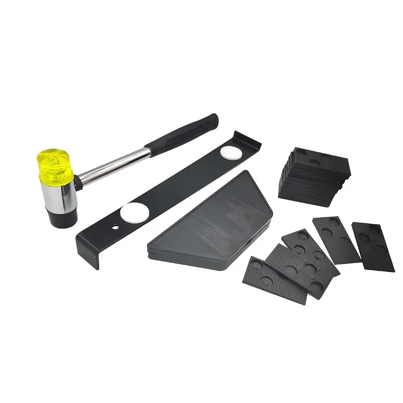Laminate Flooring Tools, Tapping Block for Plank Flooring, Notches, Pull Bar, Floor Spacers,Rubber Mallet Floor Installation Kit