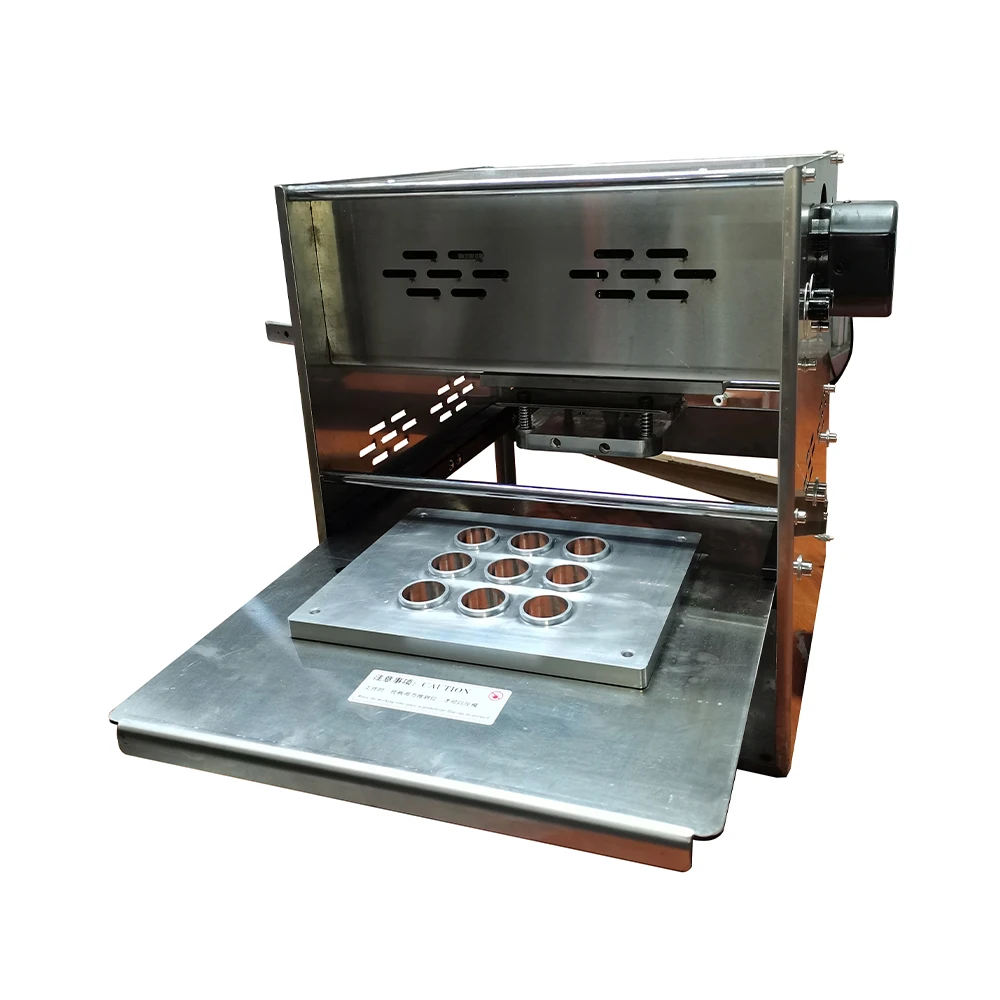 

2025 Semi Automatic 9-Cavity Small Plastic Foil Film Cap Packing K-Cup Powder Coffee Capsules Sealing Machine New