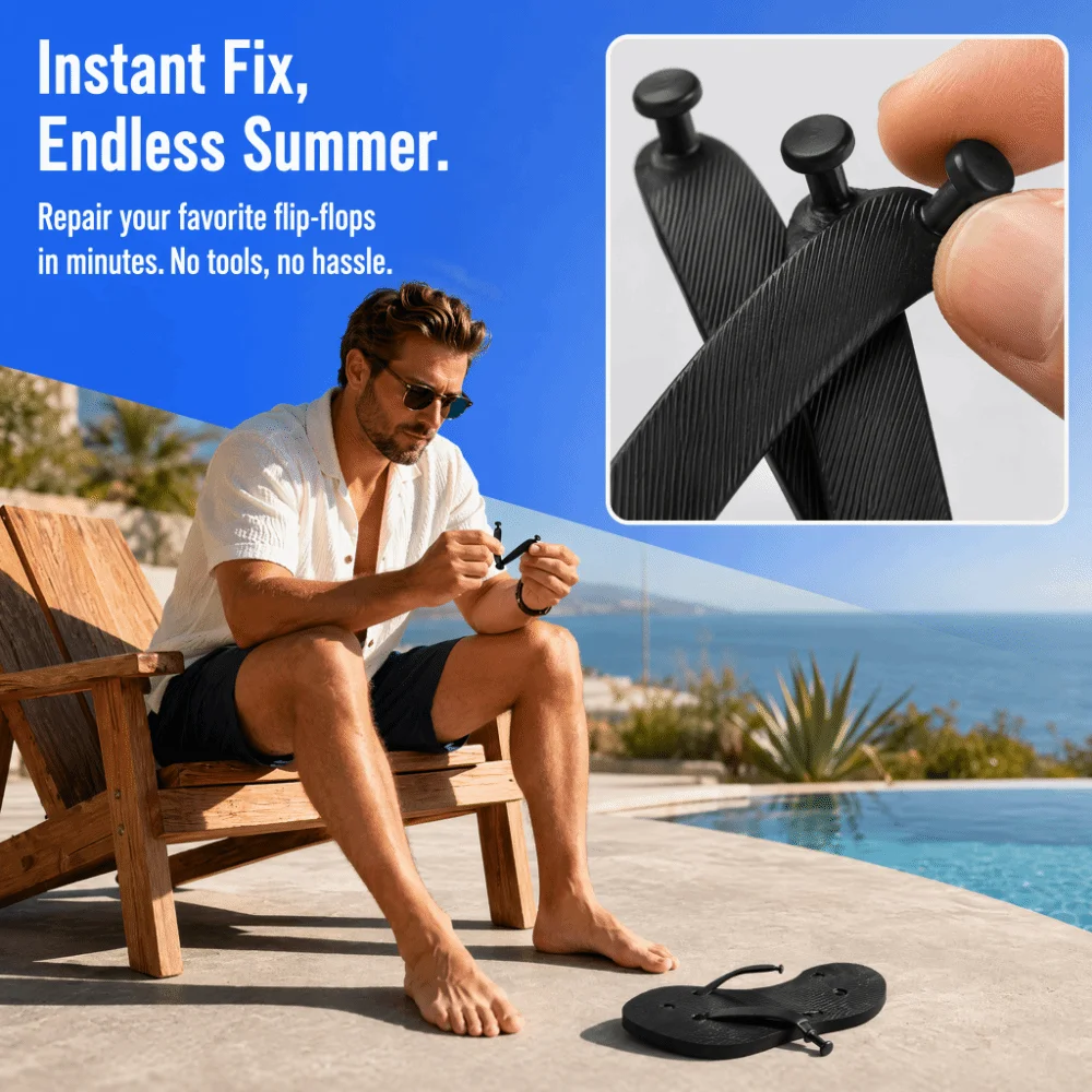 For Men Summer Flip Flop Replacement Strap Three-point Universal Sandal Repair Belt Replaceable PVC Flip Flop Accessory