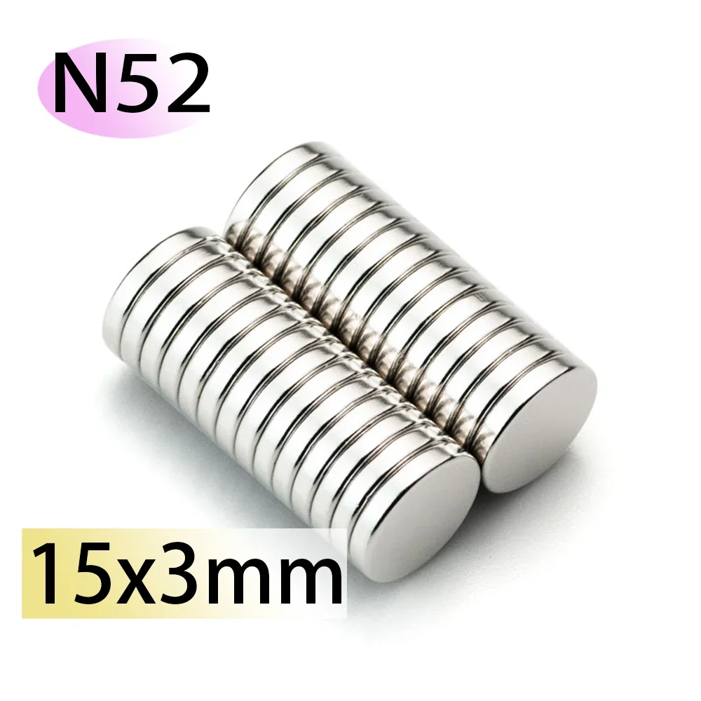 

N52 15x3 Standard Magnet Wind Spin Rotate Neodymium extra Strong Scooter Rare Earth Motor Nickle Search Magnetic Fridge DIY