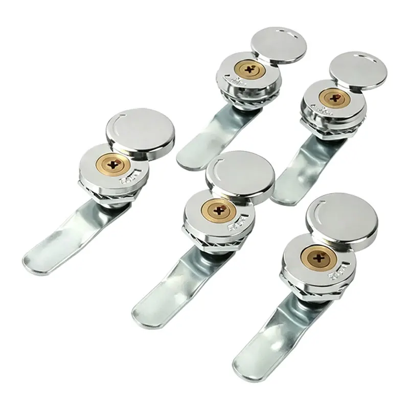 2PCS Cylindrical Tongue Lock Cam Lock Padlock for Security 20mm Power Door Cabinet Mailbox Drawer Cupboard Camlock 18.5mm 2Keys
