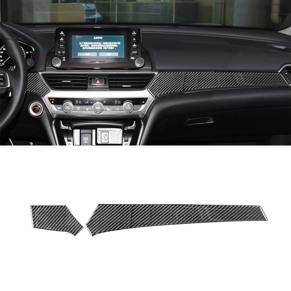 

for Accord 2018 2019 2020 2021 Center Console Panel Decoration Trim Sticker Cover Decal Car Interior Accessories Carbon Fiber