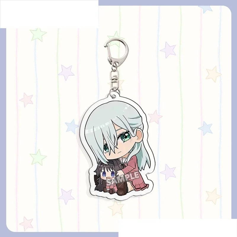 Anime The Fragrant Flower Blooms with Dignity Waguri Kaoruko Q Ver Tightly Hugs Acrylic Pendant Keychains Bag Decorations