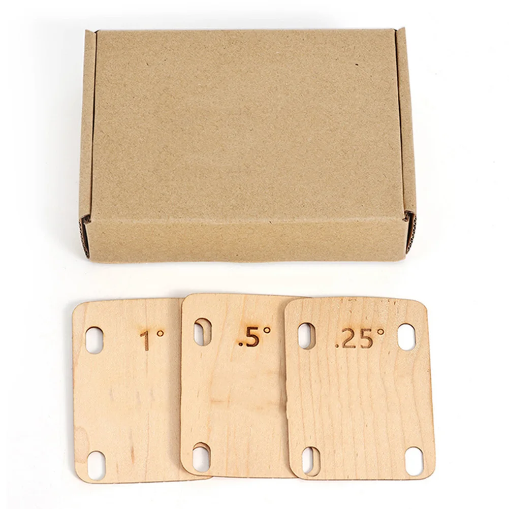 

6Pcs Guitar Neck Shims Maple Wood Gasket 0.25 0.5 1 Degree Wear Resistant Accessories