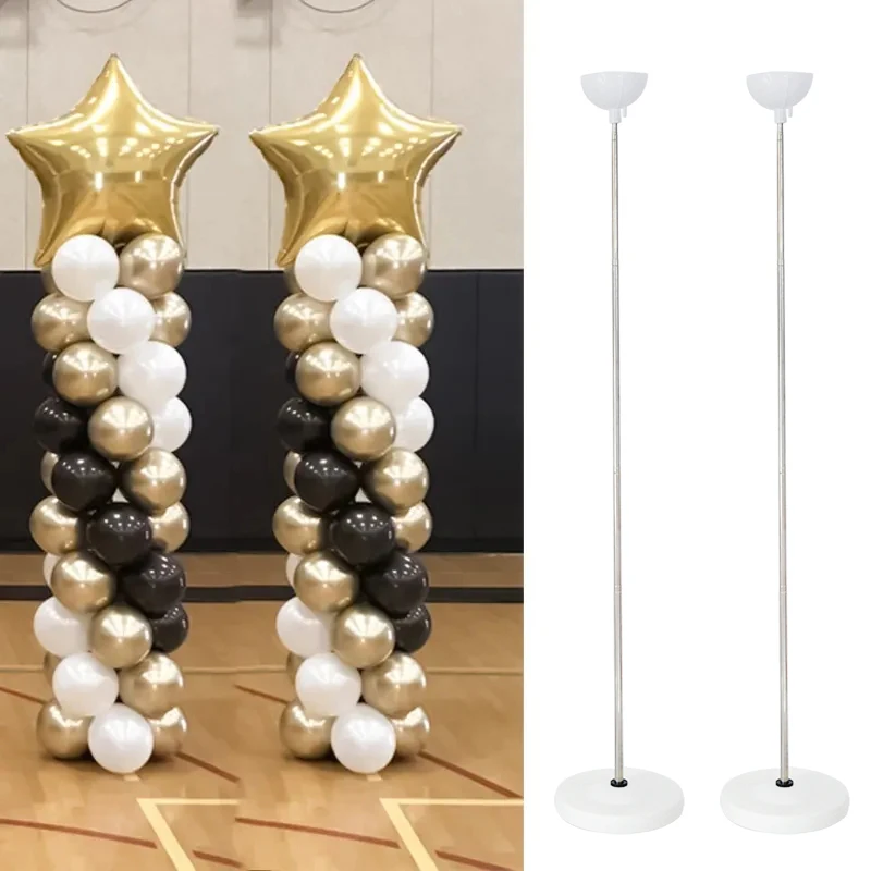 1/2set Adjustable Balloon Column Stand Metal Balloon Holder with Plastic Base for Birthday Party Wedding Decoration Baby Shower