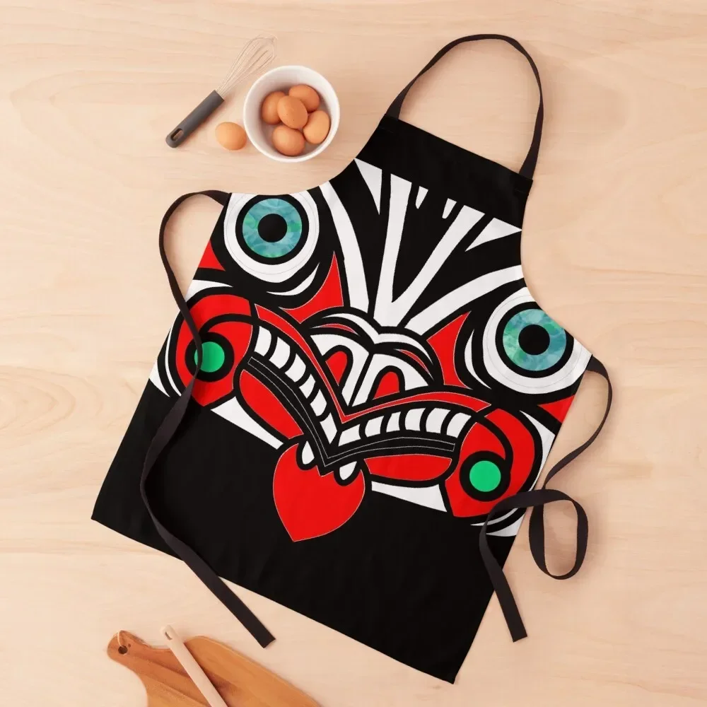 Maori Tiki Apron Chef Uniform For Men Restaurant Kitchen Equipment Apron