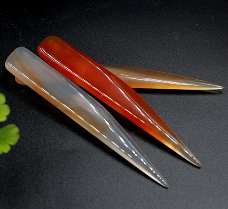 7CM 8CM 10CM Natural Real Agate Knife For Gold Sliver Jewellery Tools Burnisher Polishing Cleaning Wiping Accessories