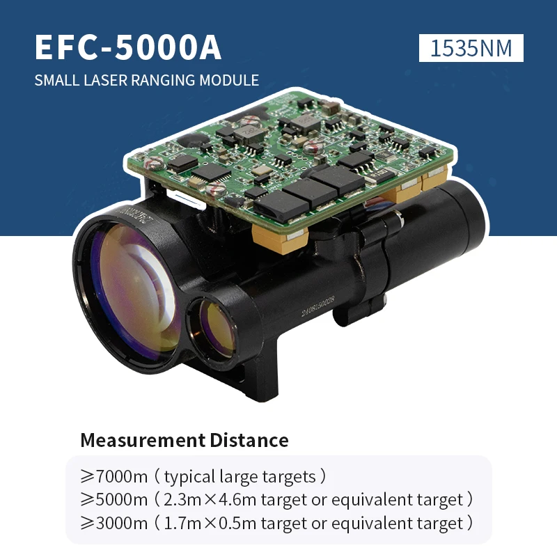 EYOUNG EFC-5000A 1535nm Erbium-Glass Industrial Grade Laser Ranging Module 7000m Range 10Hz Frequency IP67 RS422 TTL