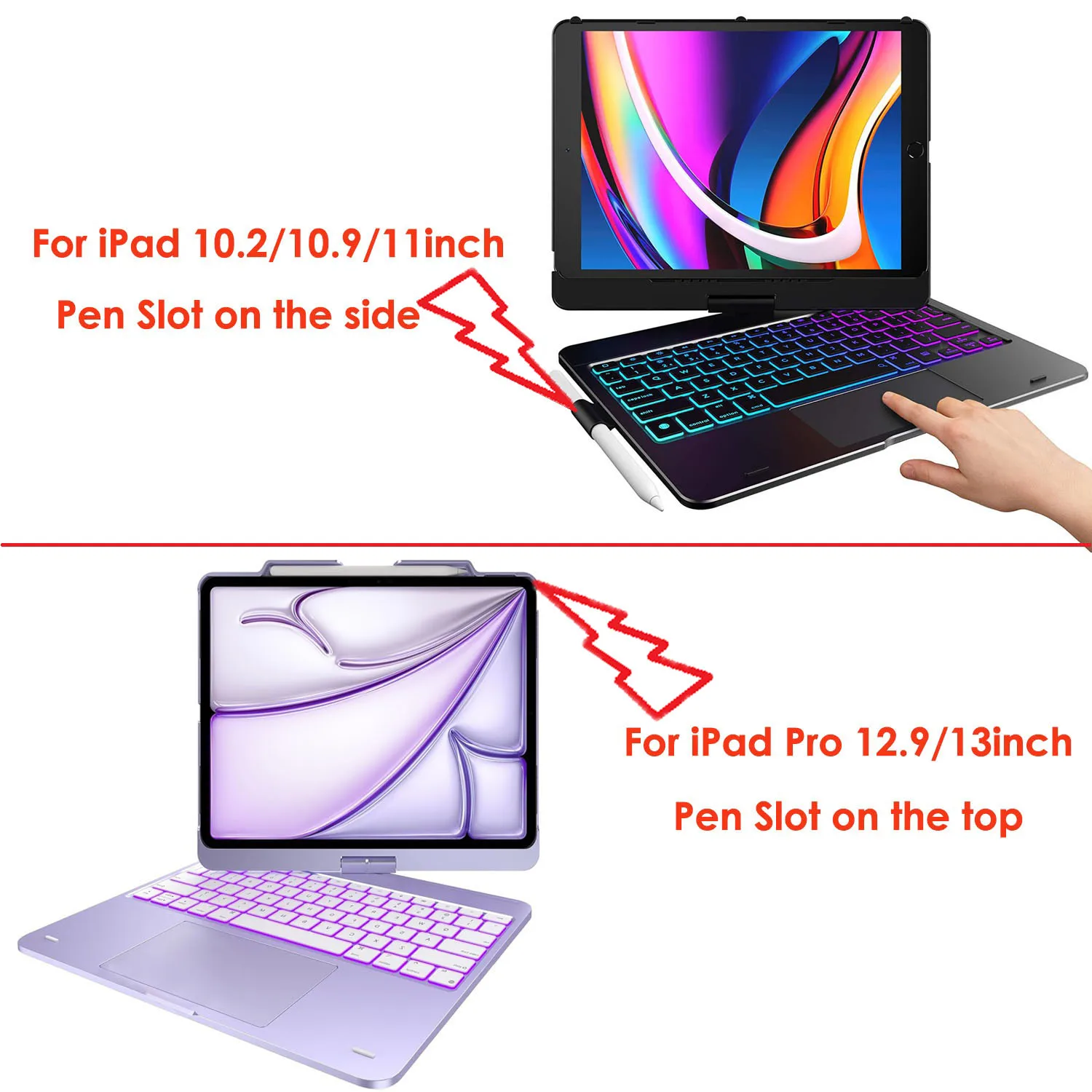 New Magic Keyboard For iPad 10th 11th Gen A16 2025 Keyboard Case For iPad Air 4 5 11 13 inch 2025 M3 Degree Backlit Teclado Etui