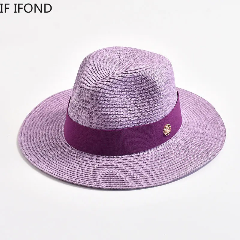 Sombrero De paja De Panamá para Mujer, sombrero De sol De playa De forma suave, protección UV al aire libre, sombrero De viaje, novedad De verano