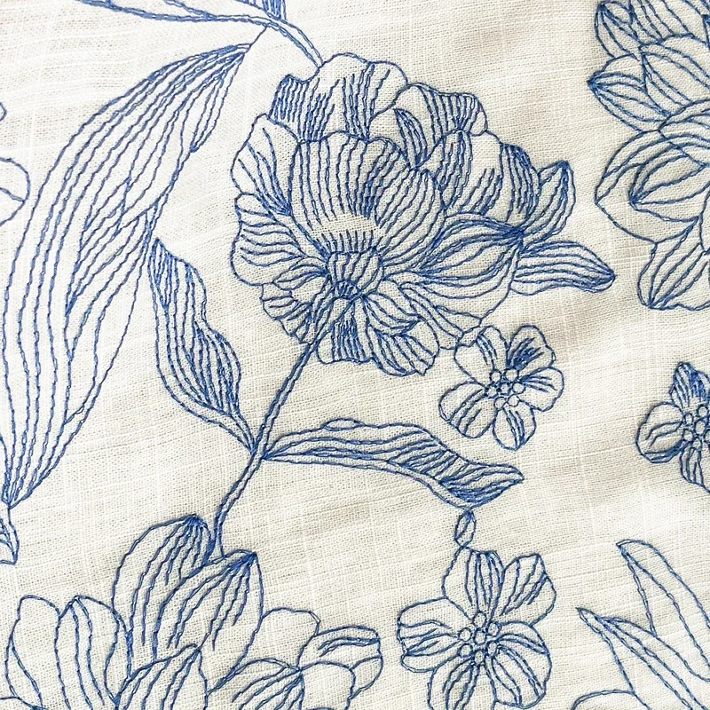 Embroidered Blue and White Porcelain Jacquard Retro Curtains Tablecloths Dresses Clothing Designers Chinese Style Shirt Fabrics