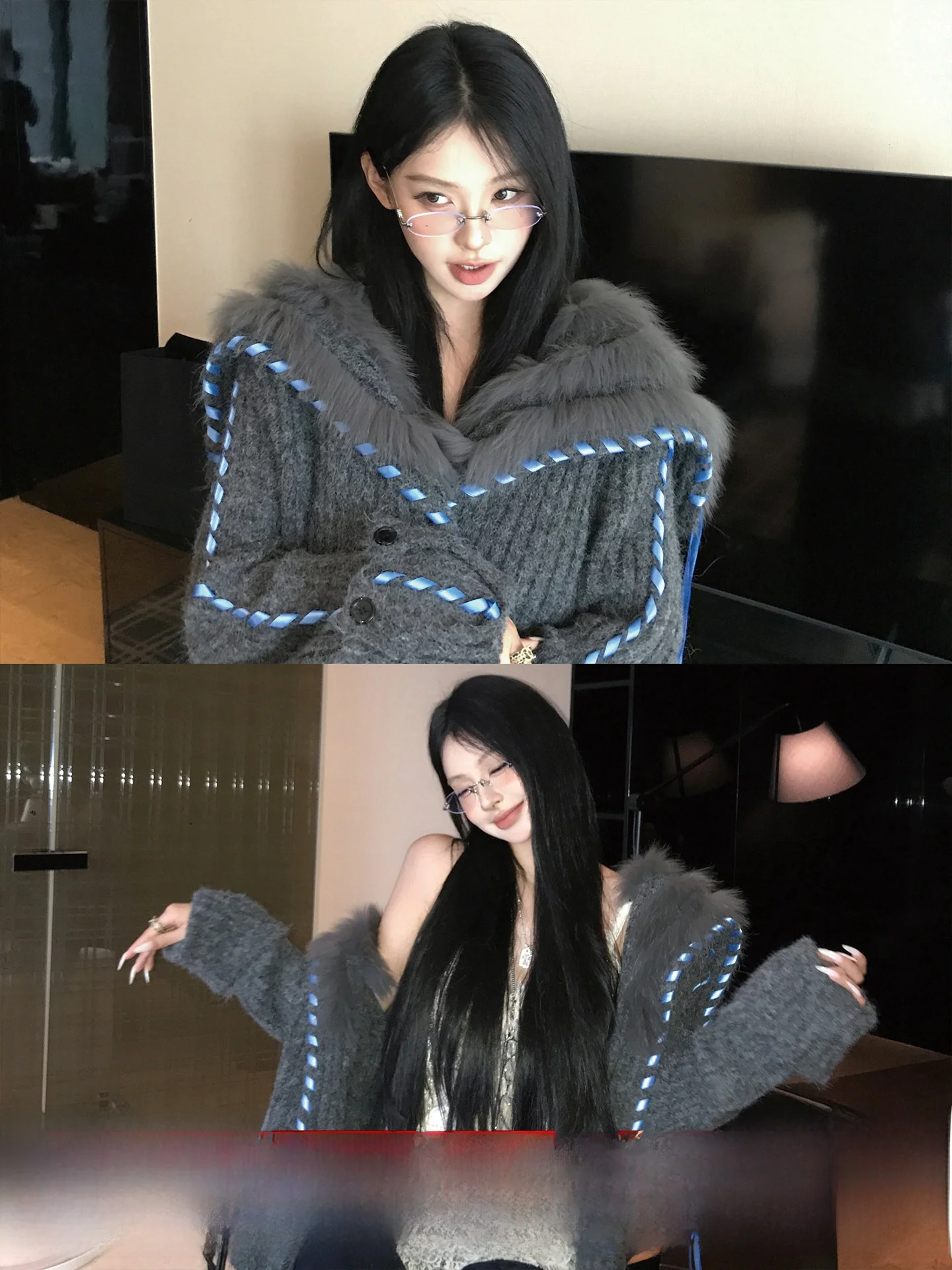 

Okaaay Lazy Sle женская тонкая шуба с открытым кардиганом, осенне-зимняя верхняя одежда с откидным воротником, свободная посадка для поездок на работу