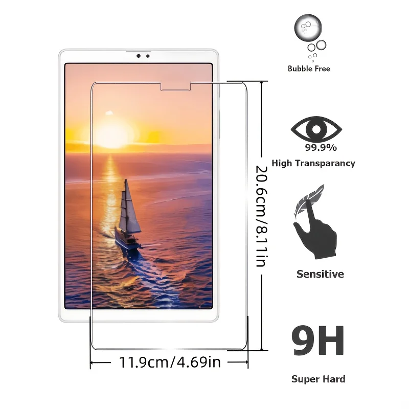 3-Pack for A7 Lite 8.7-inch 2021 Screen Protector T220 T225 T227 Tempered Glass Screen Protector for Samsung A7 Lite 8.7-inch