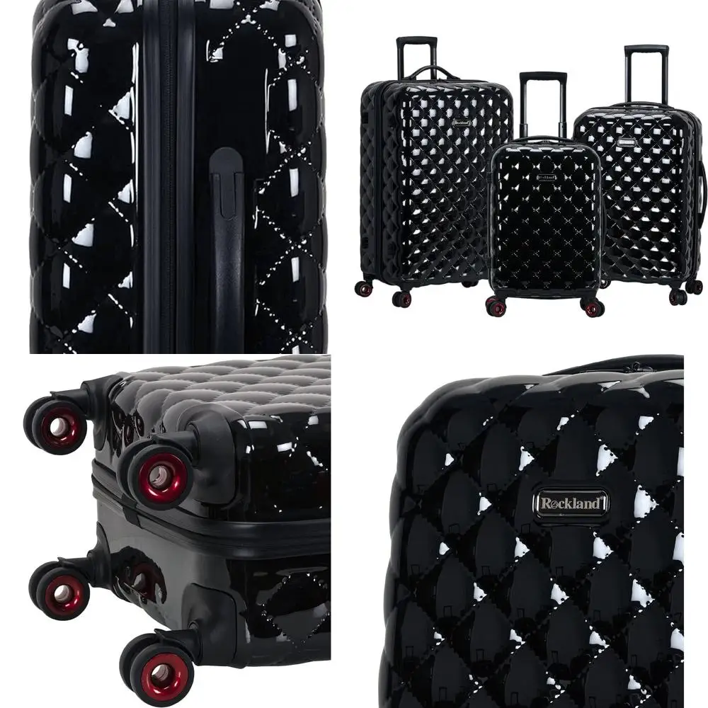 

Rockland 3-Piece Spinner Luggage Set, Hardshell, Black, 20/24/28 Inches