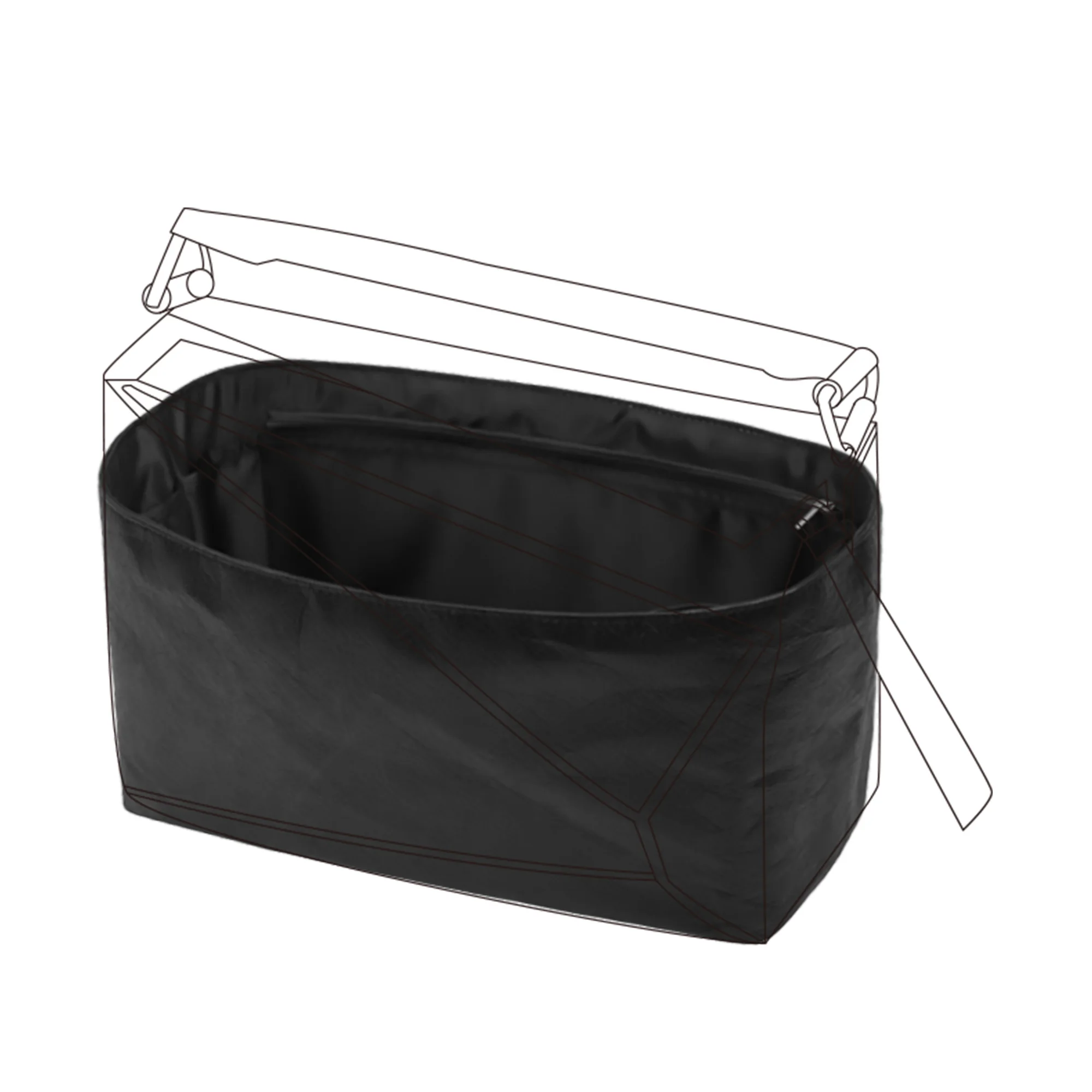 Inserto organizador de bolso ligero DGAZ para bolso de rompecabezas Loewe, bolso interior de seda y DupontPaper para bolsas de lujo