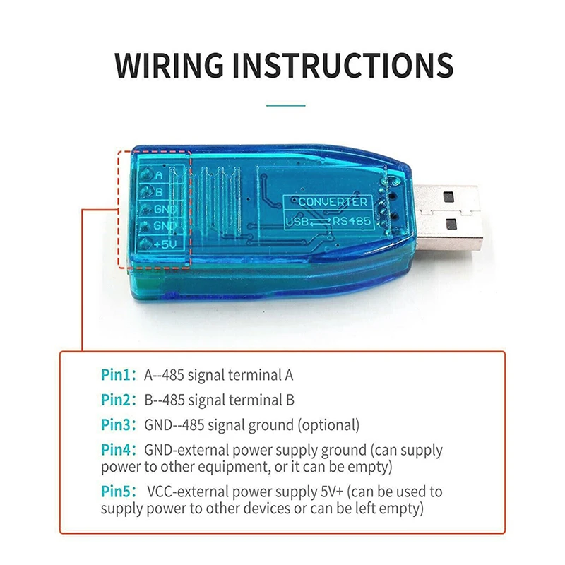 1/2pcs Industrial USB To RS485 Converter Upgrade Protection RS232 Converter for V2.0 Standard RS-485 A Connector Board Module