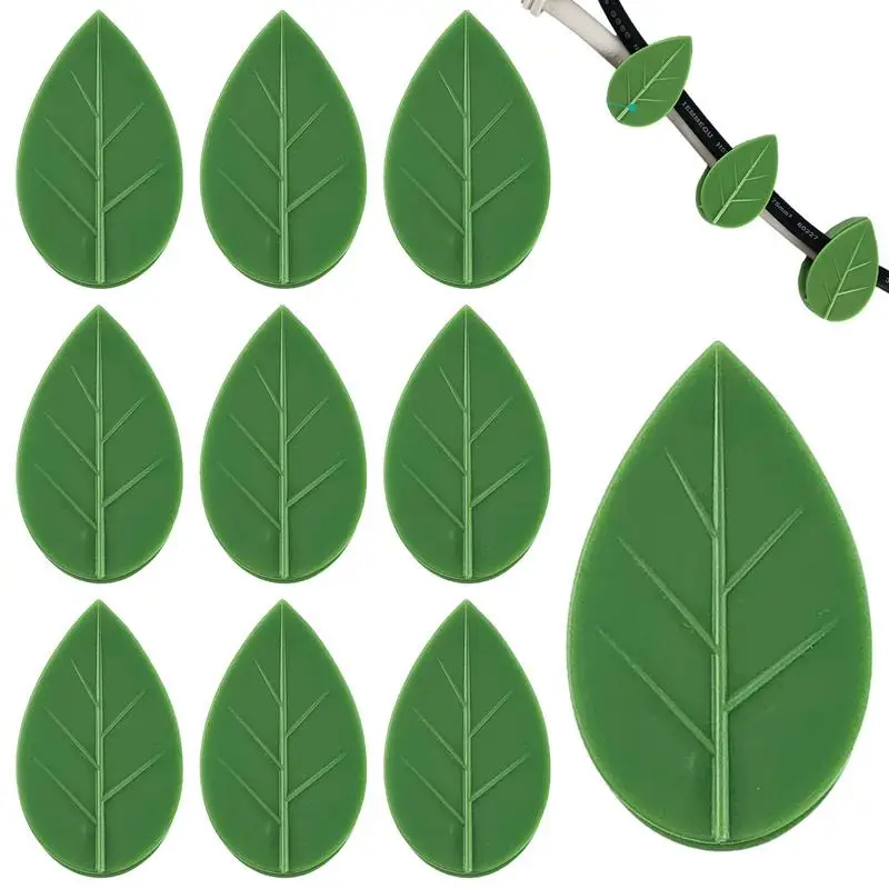 Plant Vine Clips 10pcs Green Leaves Clips Plant Wall Fixture Adhesive Plant Wall Clips Money Plant Clips Indoor Plant Fixture