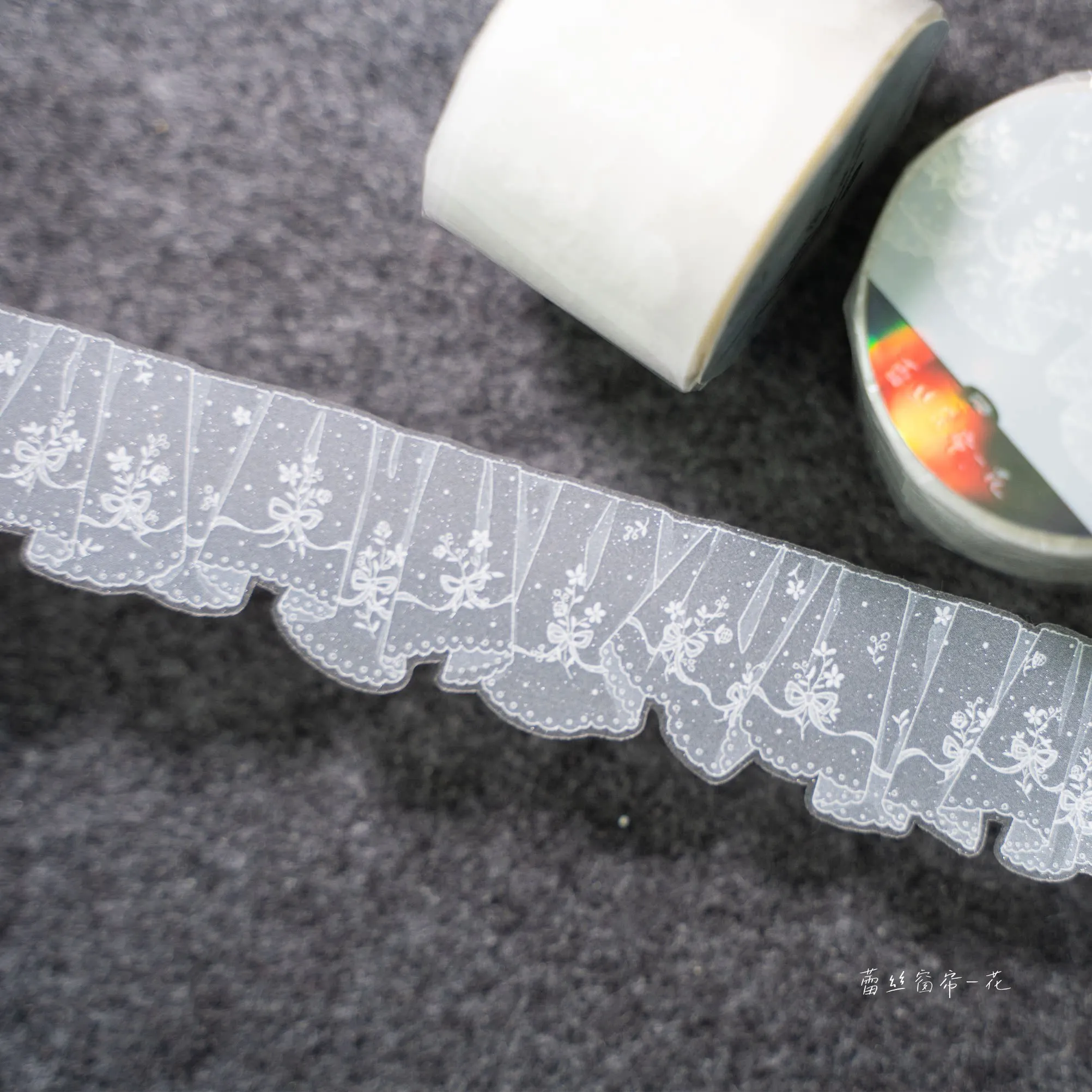

30mm*5m Vintage Lace Curtain Flower Landscape PET Tape Creative DIY Journal Material Collage Scrapbooking Stationery