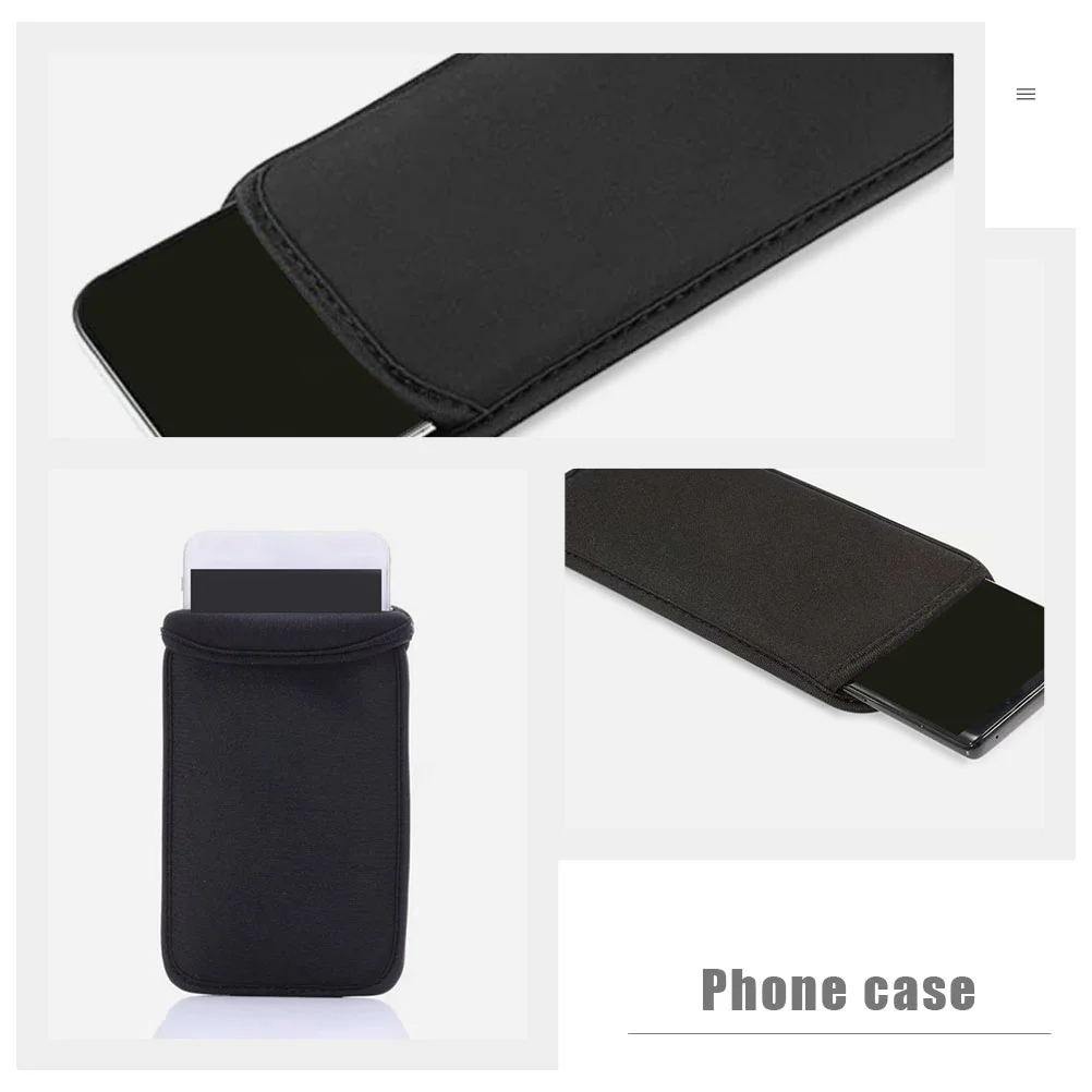  Cell Phone Case Mobile Cases Pouch Multifunction Sleeve Black Protective for Miss