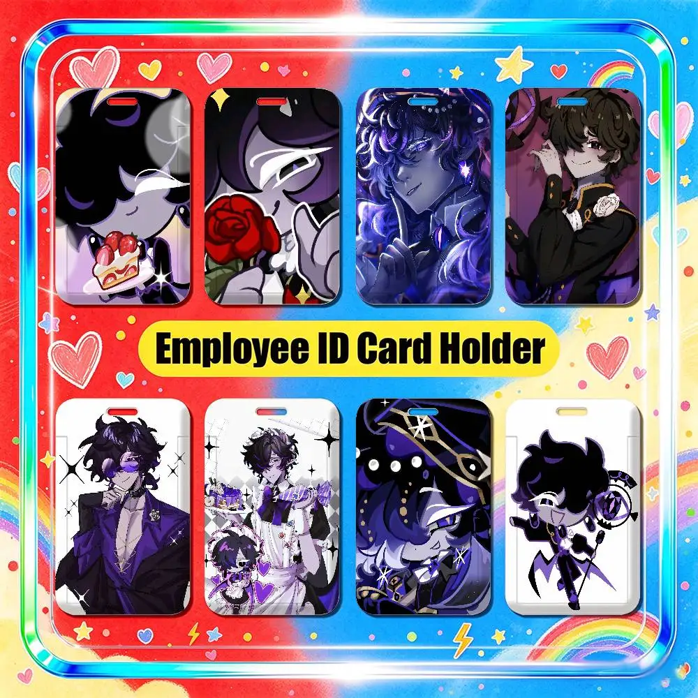 For Black Sapphire Cookie Employee ID Card Holder Badge Office Student Bank Work Credit Decoration Case