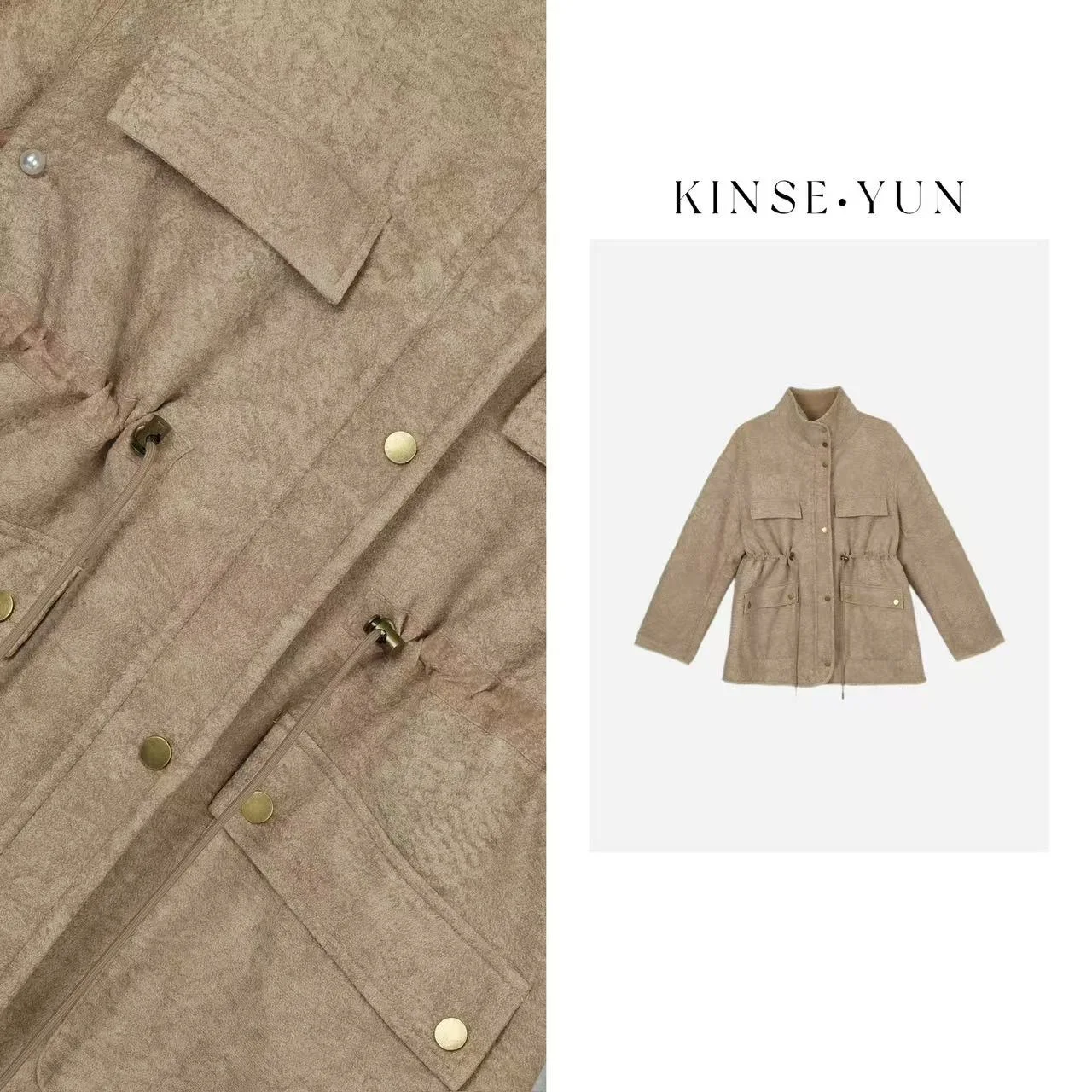 

Женское утепленное длинное пальто KINSE·YUN из замши с двусторонним мехом, приталенное, для повседневной носки, чисто онлайн-версия S