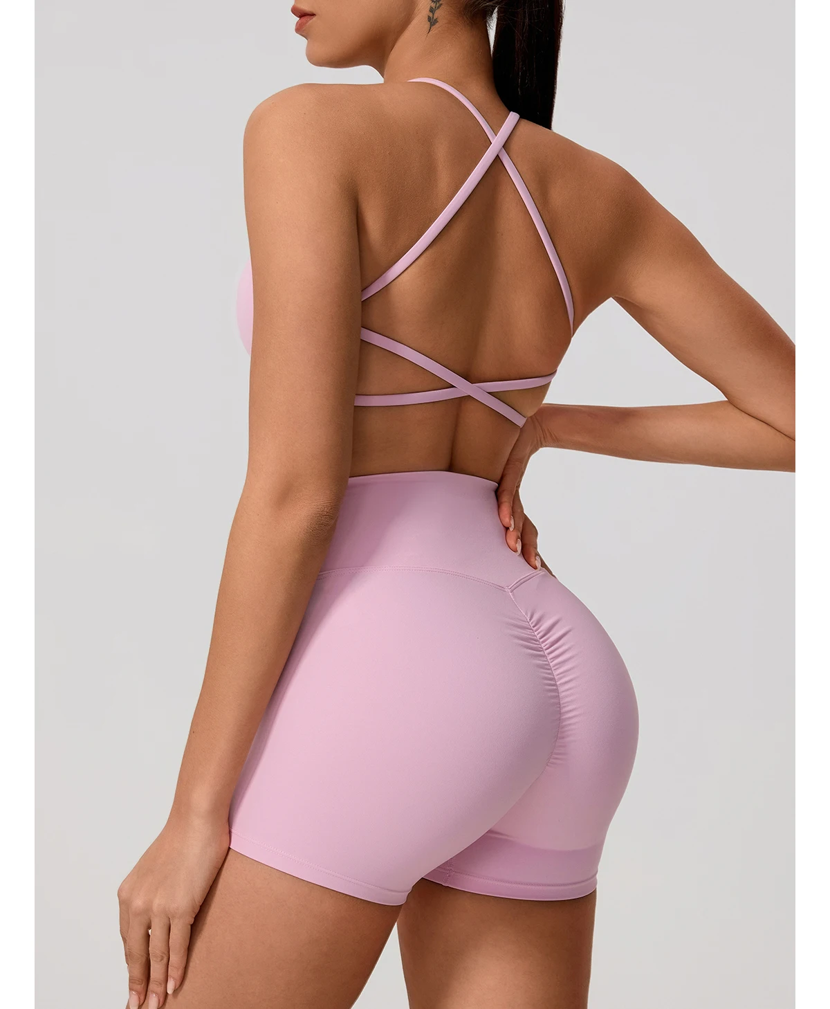 New Summer 2Pcs Women's Quick-Dry Sports Set V-Shaped Bra Female Sleeveless Yoga Outfit Gym Two-Piece Woman Sport Clothes