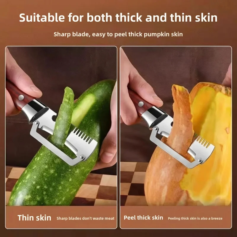 Kitchen Peeler 3 In 1 Vegetable Fruit Peeler with Bottle Opener Handle Scallion Shredder Household Kitchen Gadget