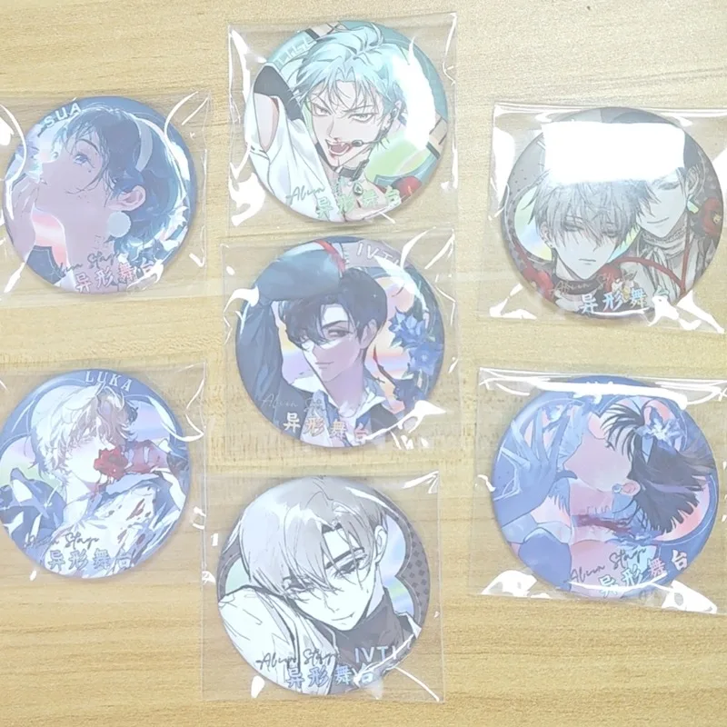 7Pcs/Set Manga Alien Stage Anime 58 mm sua Ivan Till Fan Badge Two-dimensional Peripheral Manga Enamel Pin Birthday Gift
