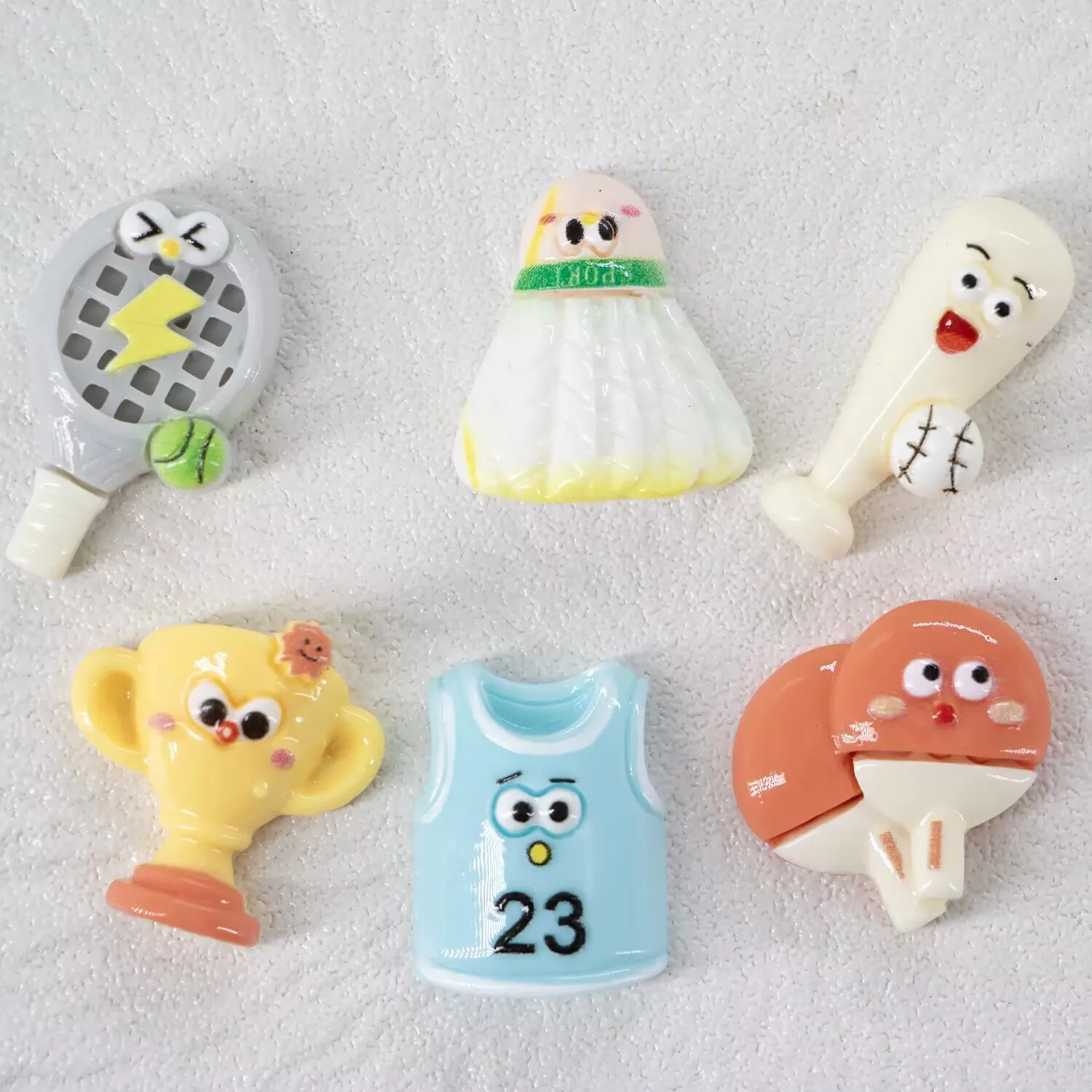 10/100pcs Baseball Flatback Resin Badminton Tennis Racket Decoration Crafts Cabochon For Scrapbooking Diy Dollhouse Accessories