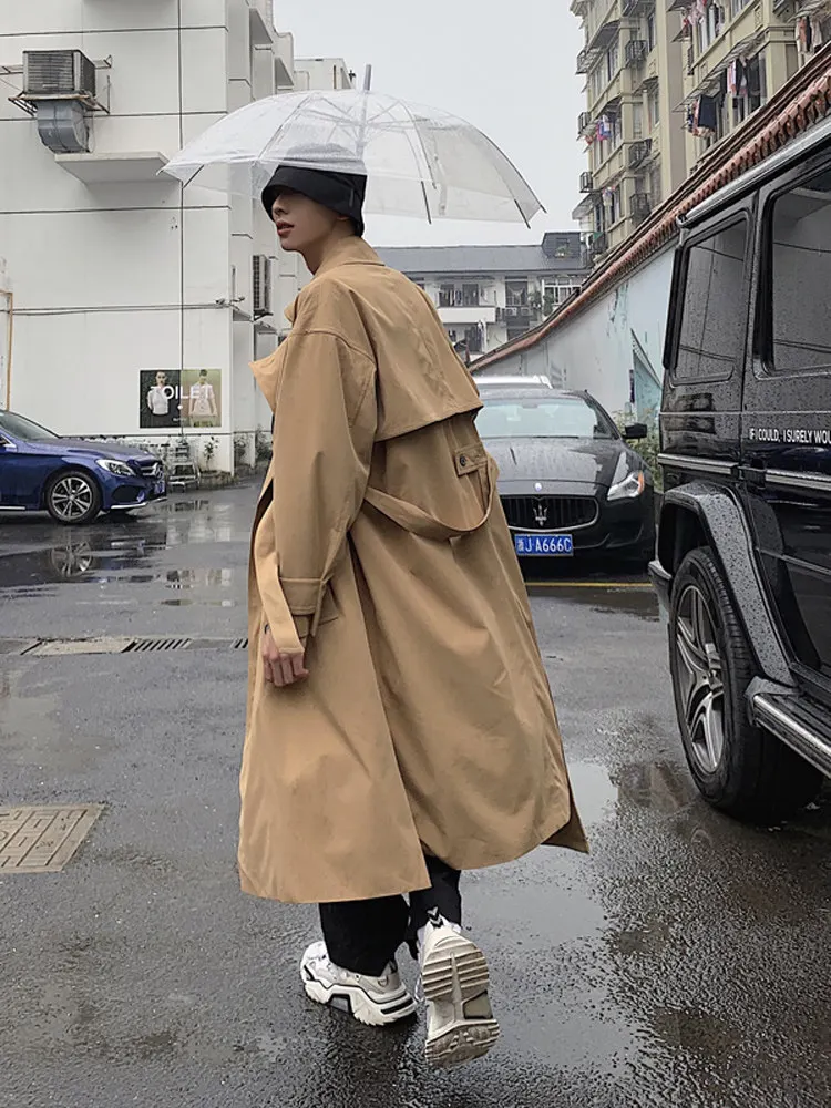 

Мужские повседневные плащи из денима и шерсти в европейском стиле, оверсайз, камуфляжные, бордовые, винтажные, серебристые, приталенные, на пуговицах, для офиса, для взрослых