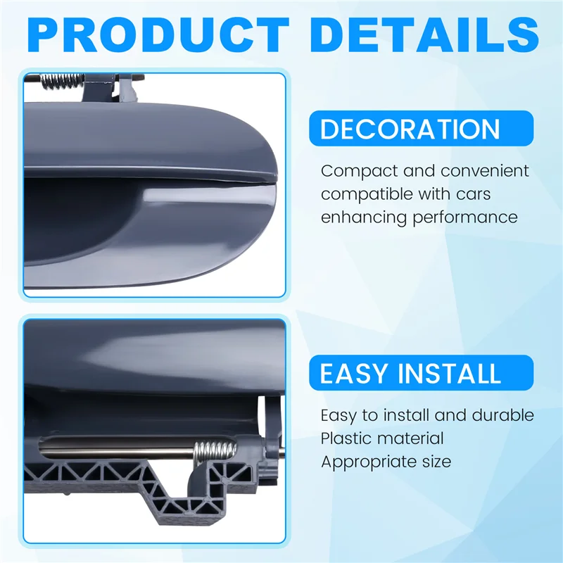 

AU63-4 шт. ручка открывания внешней двери 51218245461 51218245462 для BMW 5 серии E39 1997-2003 51218245463 51218245464/55/56