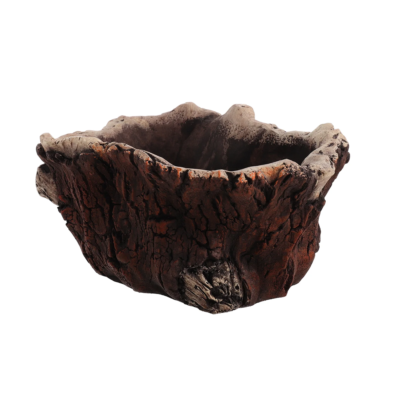 s Cement Succulent Planter Imitation Tree Root Style Lightweight Home Office Decor Small Flower Pot Ideal for Indoor Plants