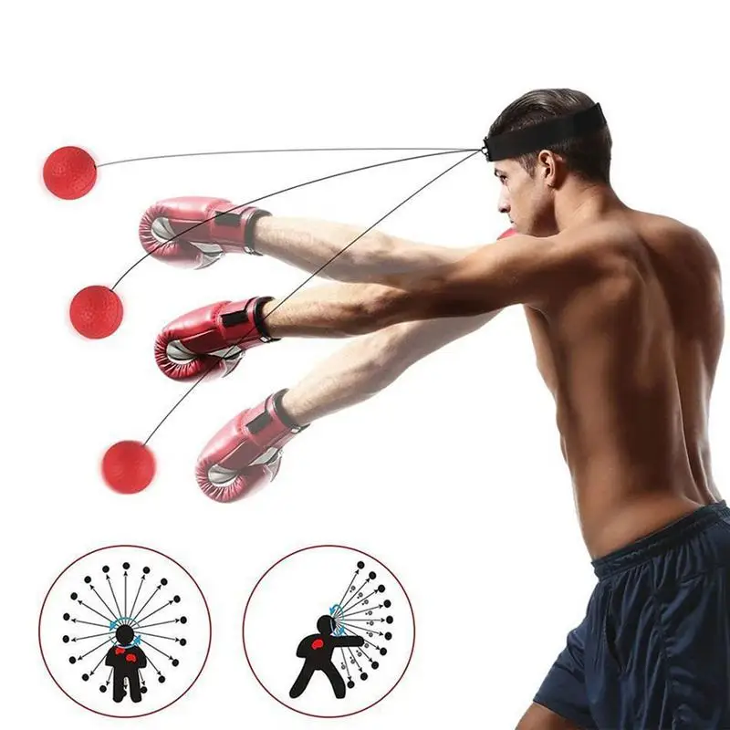 Boxing Reflex Headband Set Interactive Wearable Boxing Ball Set For Speed Practice Multifunctional Training Equipment Punching