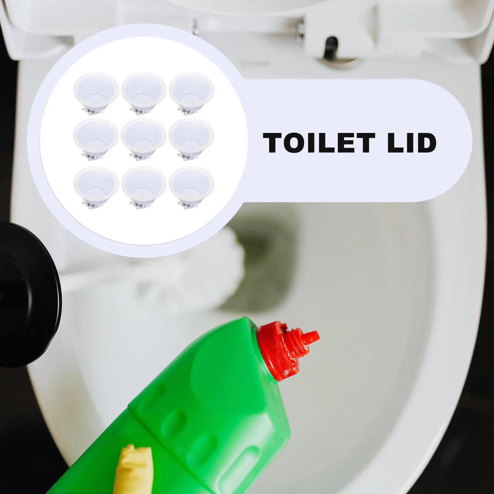 10Pcs Anti-Odor Toilet Cover Deodorant Plug High Elasticity Rubber Toilet Lid Bathroom Supply Tool Cover Bathroom Supply