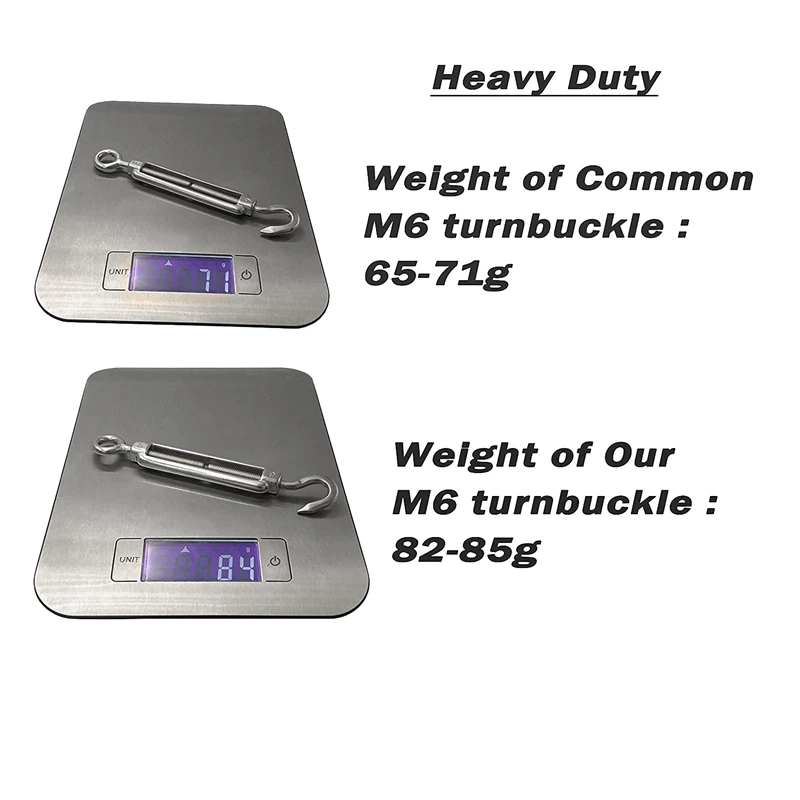 ワイヤーロープケーブルクリップクランプキット、ターンバックル、テンション、アイアンドフック、指ぬき、m3、m6,16個、1/8 "、8個