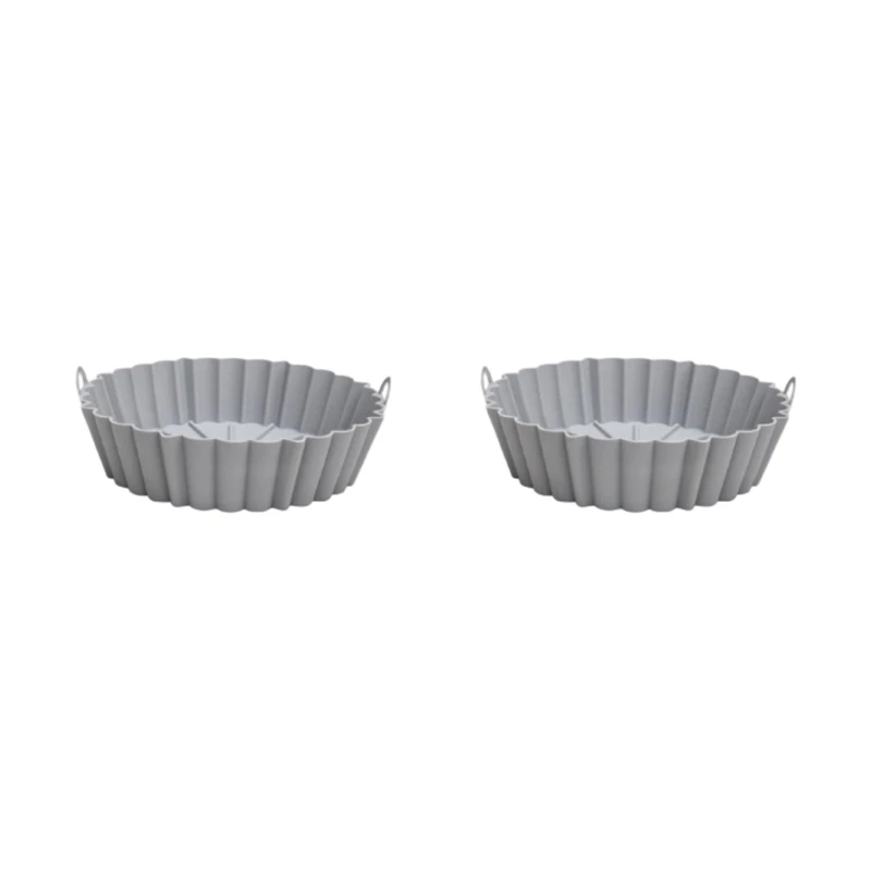 12PD Pack of 2 Reusable Air Cooker Baking Pans Dishwasher Safe Silicone Sheet