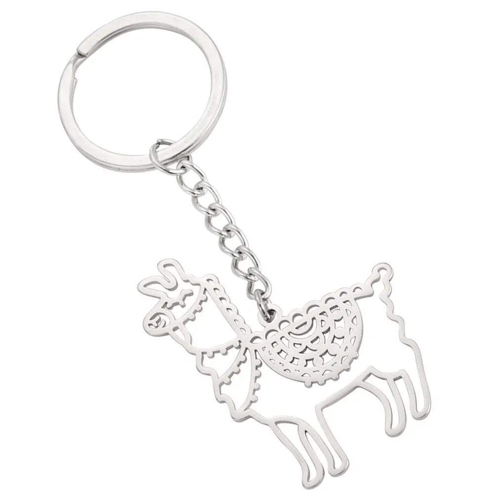 Fine Workmanship Alpaca Keychain Women Keychains for Car Keys Backpack Purse Bag Charm Cute Key Chain Pendant Luggage Decor Gift