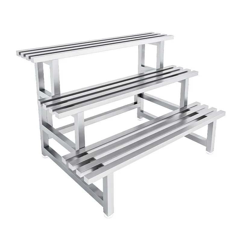 Stainless steel flower shelves, balcony outdoor multi-layer shelves, living room and courtyard stepped shelves