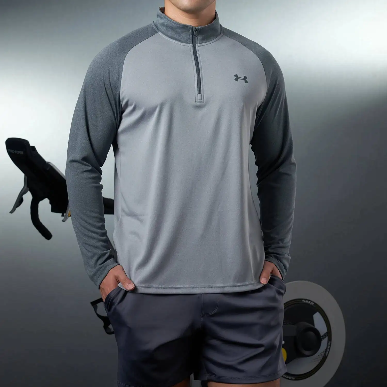 

New Under Armour Men's Sportswear Fitness Training Running Breathable Stand-Up Collar Long-Sleeved Pullover 1375435-036
