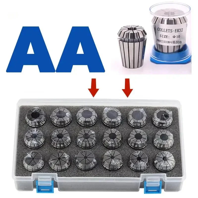 Juego de Portabrocas de resorte ER11, ER16, ER20, ER25, ER32, ER40, grado A, AA, portaherramientas de fresado CNC, Portabrocas ER